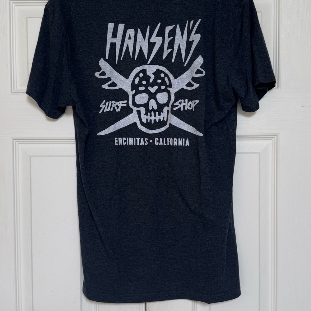 Jansens Black Short Sleeve Tee with Skull Graphic